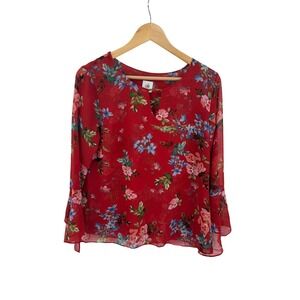 Cabi Shirt Top Womens S Boho Flowy Lightweight Semi Sheer Breezy Feminine Girly